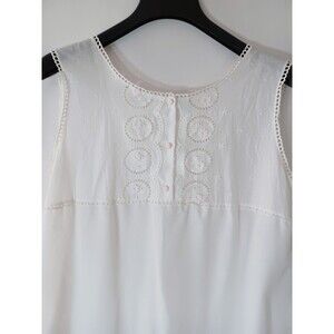 Vtg Saks Fifth Avenue Slip Dress Medium* Romantic Ballet Cottage Crochet Eyelet